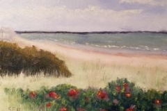 Youth student beach art