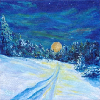 Moose Hill Moonrise - SOLD