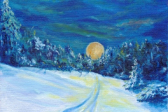 Moose Hill Moonrise - SOLD