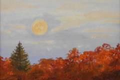 Autumn Moonrise 12x9 Oil SOLD