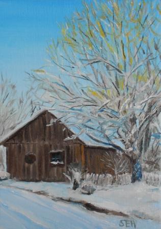 Snow On Bartley Hill - SOLD