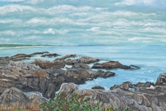 Along Ocean Path 14x11 Oil SOLD