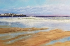 Beach Diptych Left Private Collection