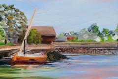 Piscataqua Morning Oil on copper-clad panel