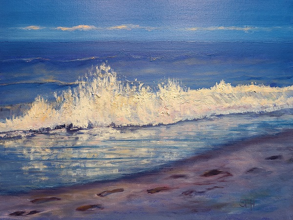 Twilight Waves Oil Painting
